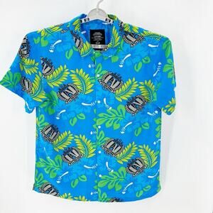 My Hero Academia tropical print casual button down colorful anime size XL
